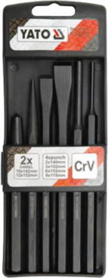 НАБОР ЗУБИЛ/ВЫКОЛОТОК 6ПР YT-4712   бывший арт. 5997741490